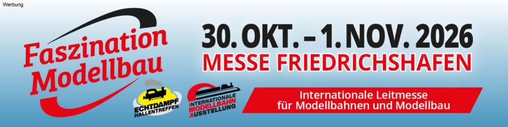 Banner Modellbau Werbung für Messe Faszination Modellbau